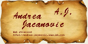 Andrea Jacanović vizit kartica
